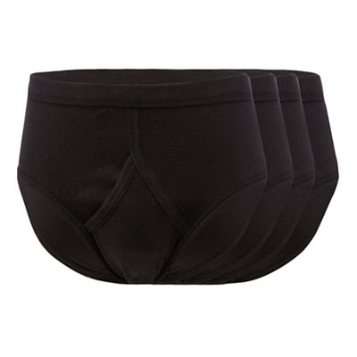 The Collection Pack of four black cotton briefs